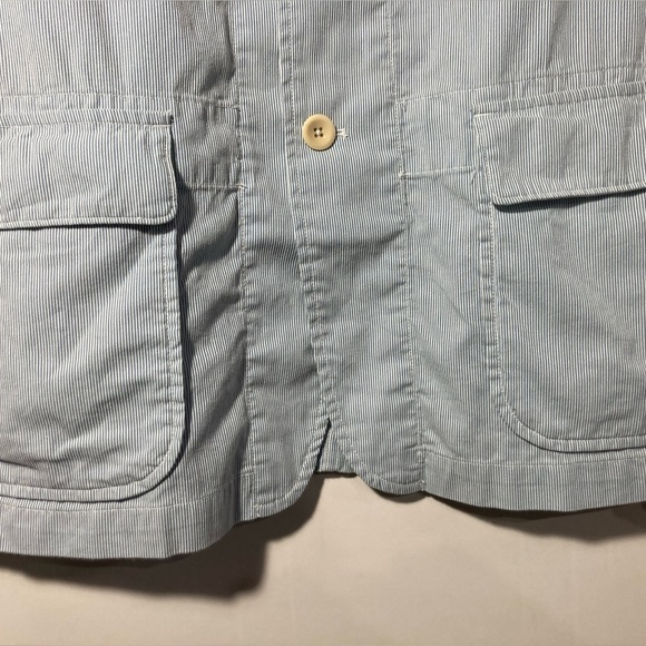 Alex Mill Men’s Striped Lightweight Jacket Button Closure 3 Pockets Sz Medium - Picture 10 of 15